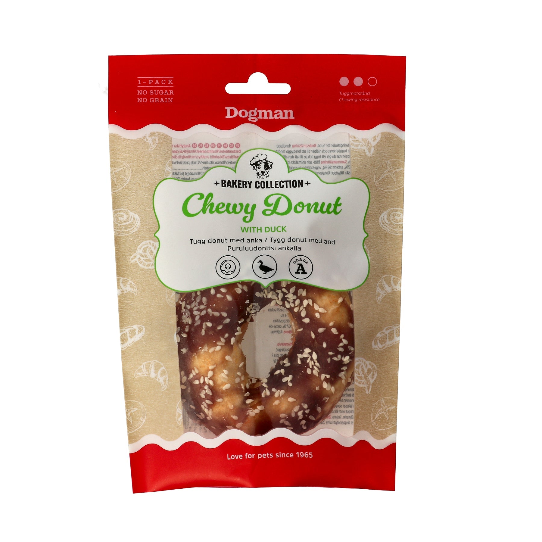Dogman Bakery Collection Tugg Donut Med Anka 10cm