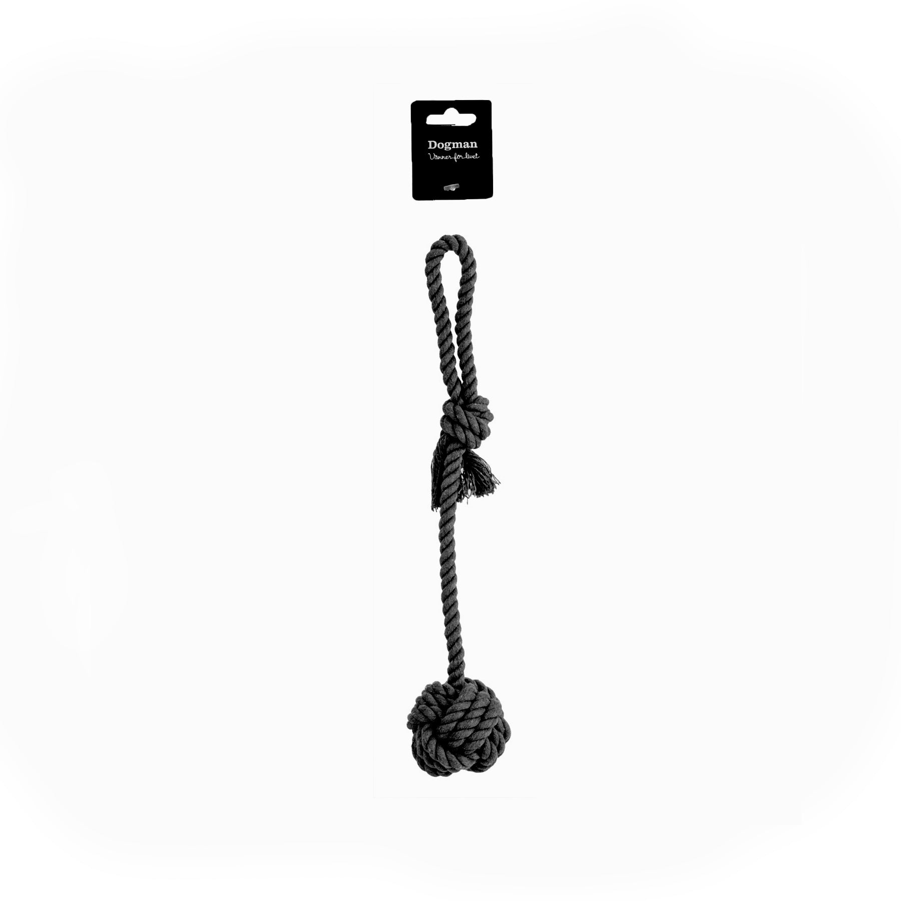 Dogman Leksak Repboll Med Handtag Svart 35cm