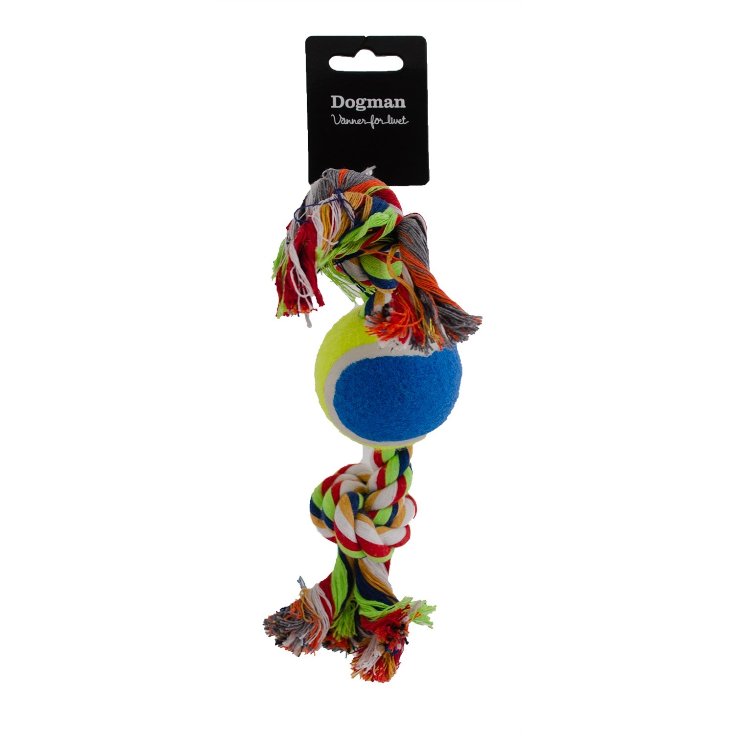 Dogman Leksak Rep Med Boll 30cm