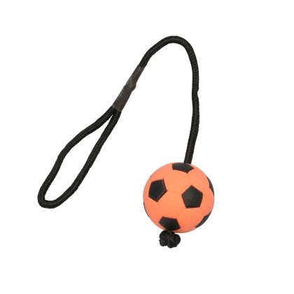 Dogman Leksak Fotboll Med Snöre Orange 40cm