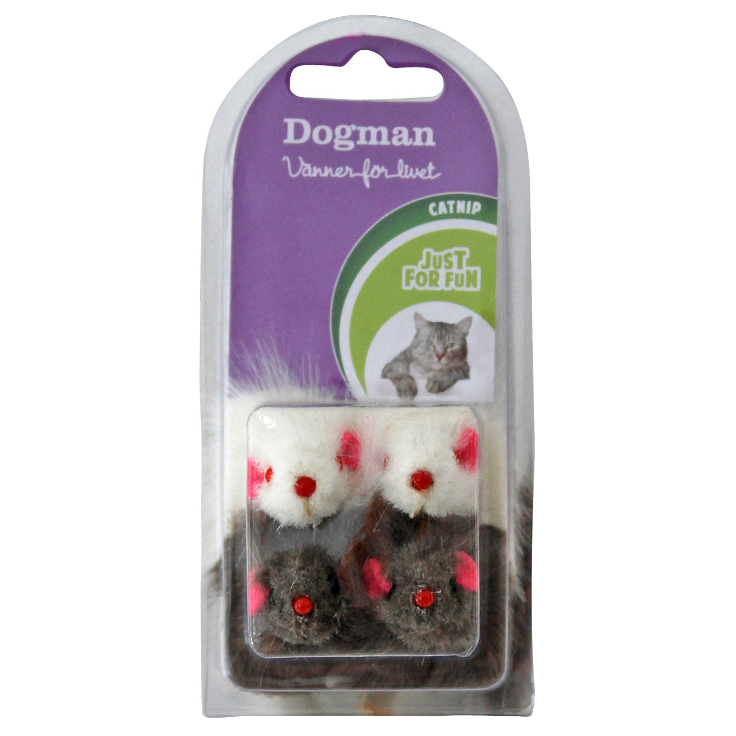 Dogman Kattleksak Möss 4p Flerfärgad 5cm
