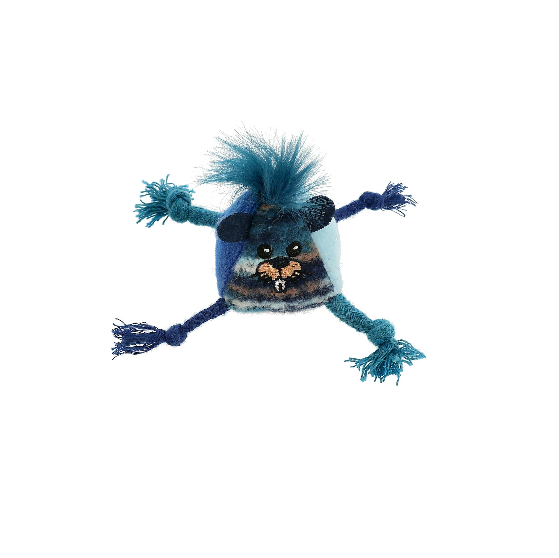 Dogman Kattleksak Fuzzy 3-kant Blå 2cm
