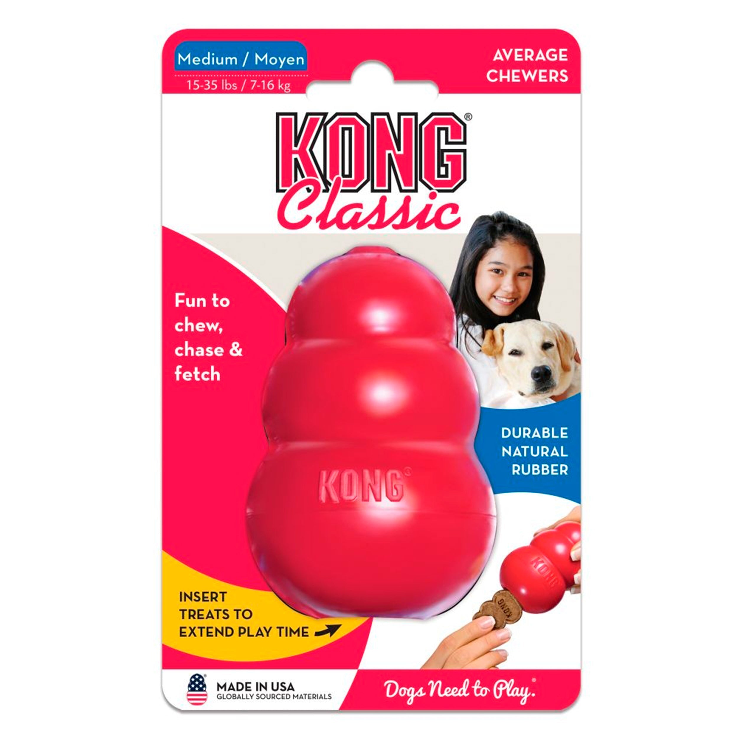 Kong Classic Röd M Hundleksak
