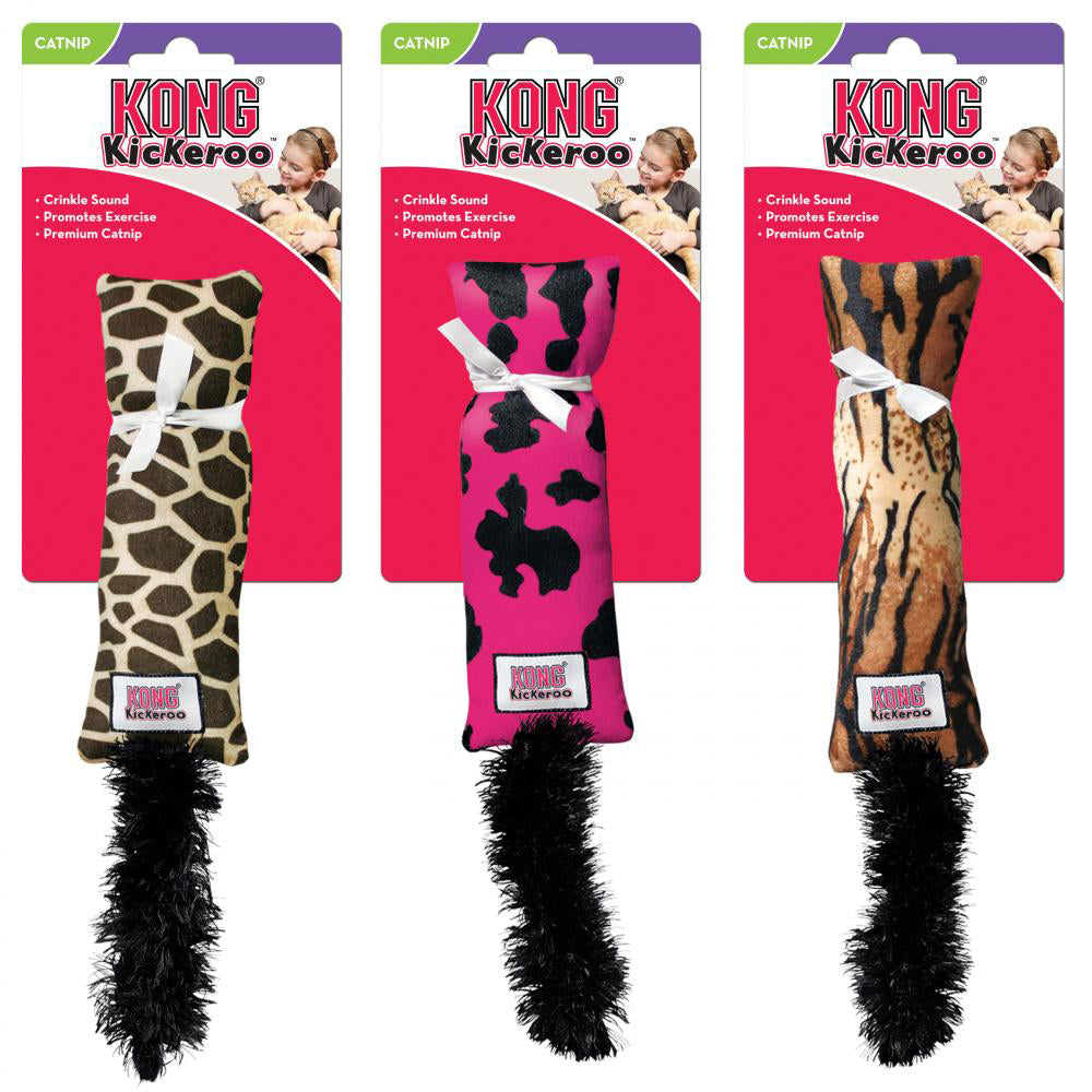 Kong Kattleksak Kickeroo Safari Mix 9cm
