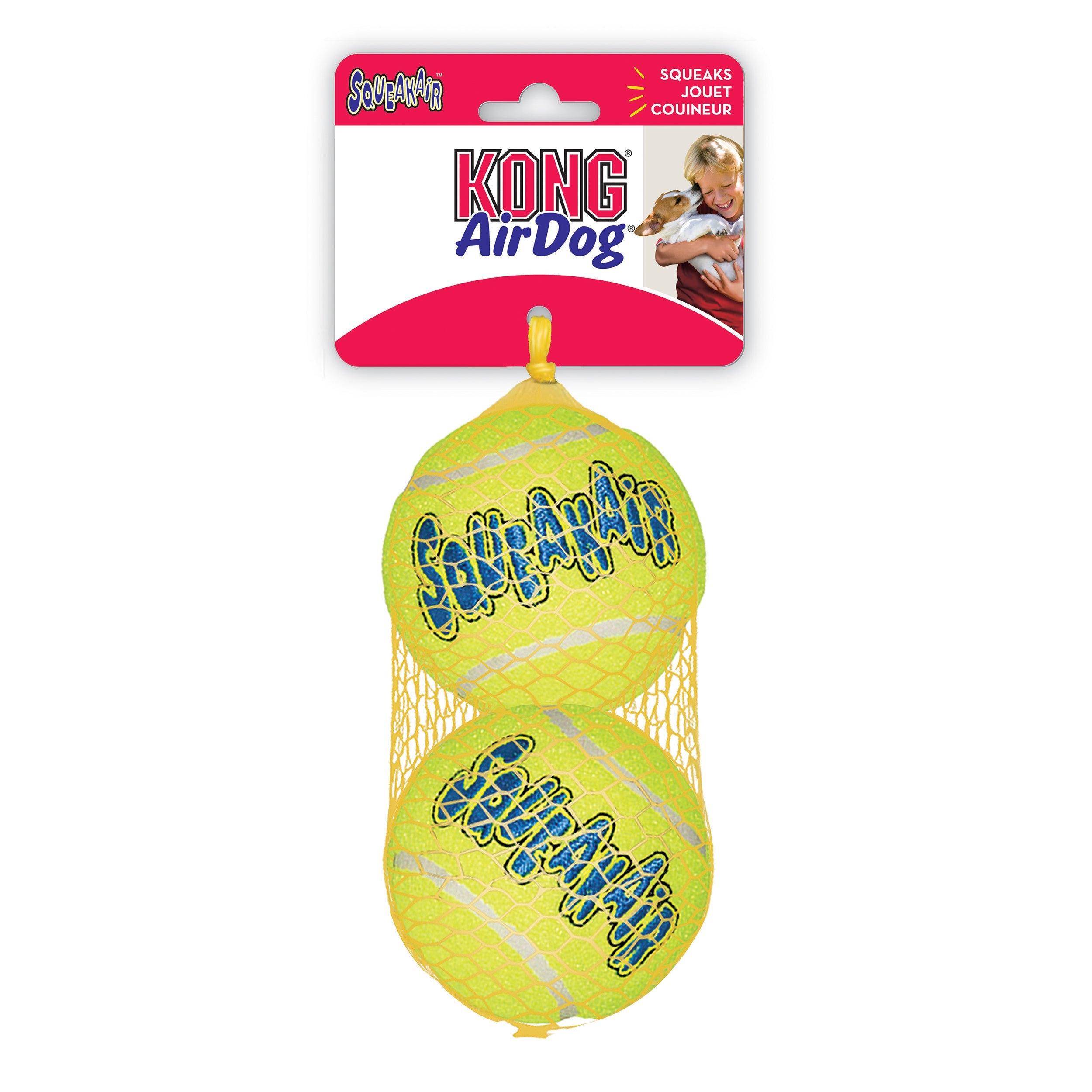 Kong Leksak Squeakair Ball 2p Gul L