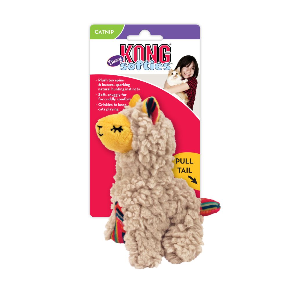 Kong Kattleksak Softies Buzzy Llama Beige 6cm