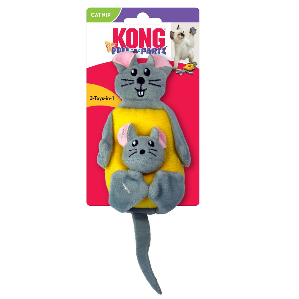 Kong Kattleksak Pull-a-partz Cheezy Flerfärgad 6cm