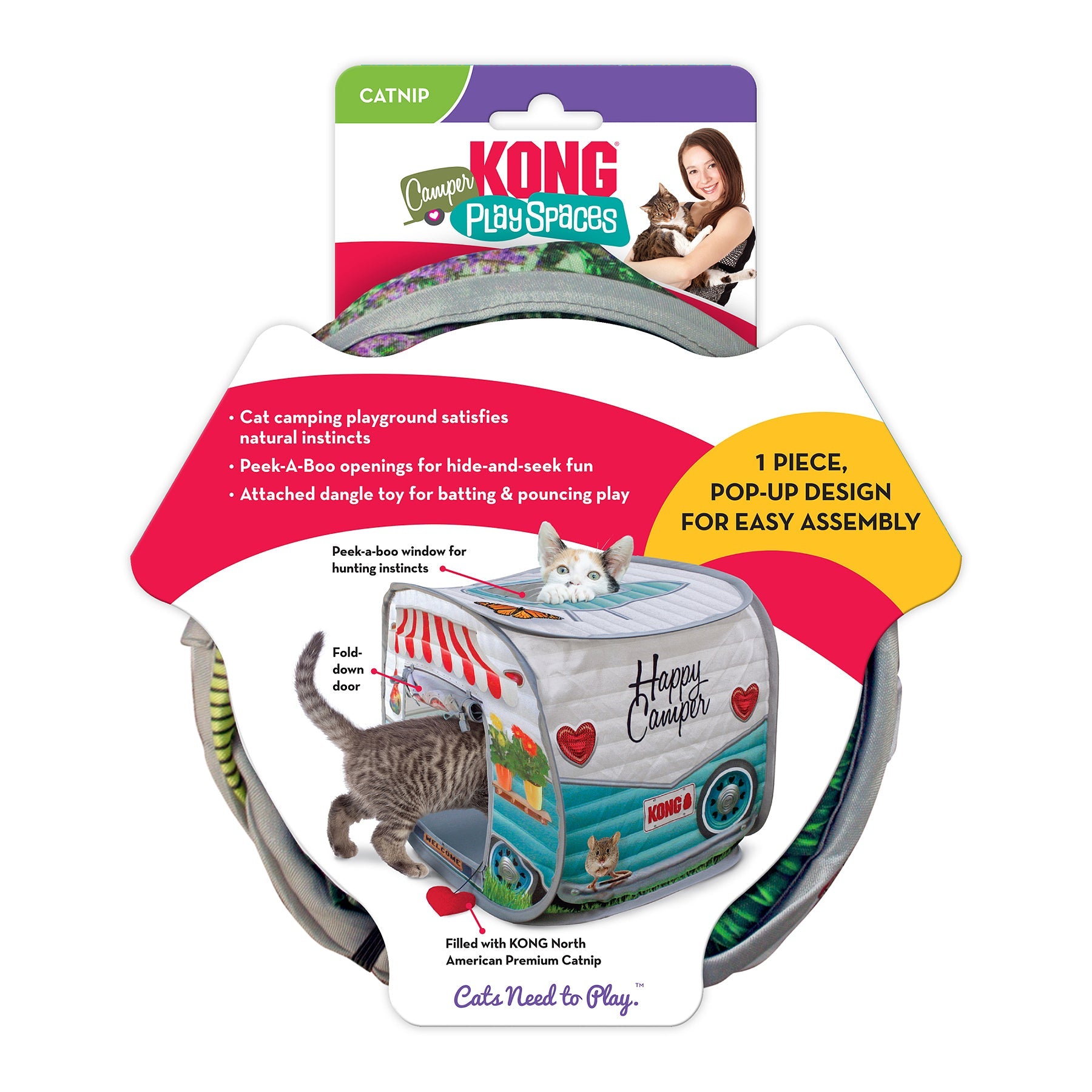 Kong Kattleksak Play Spaces Camper Flerfärgad 39cm