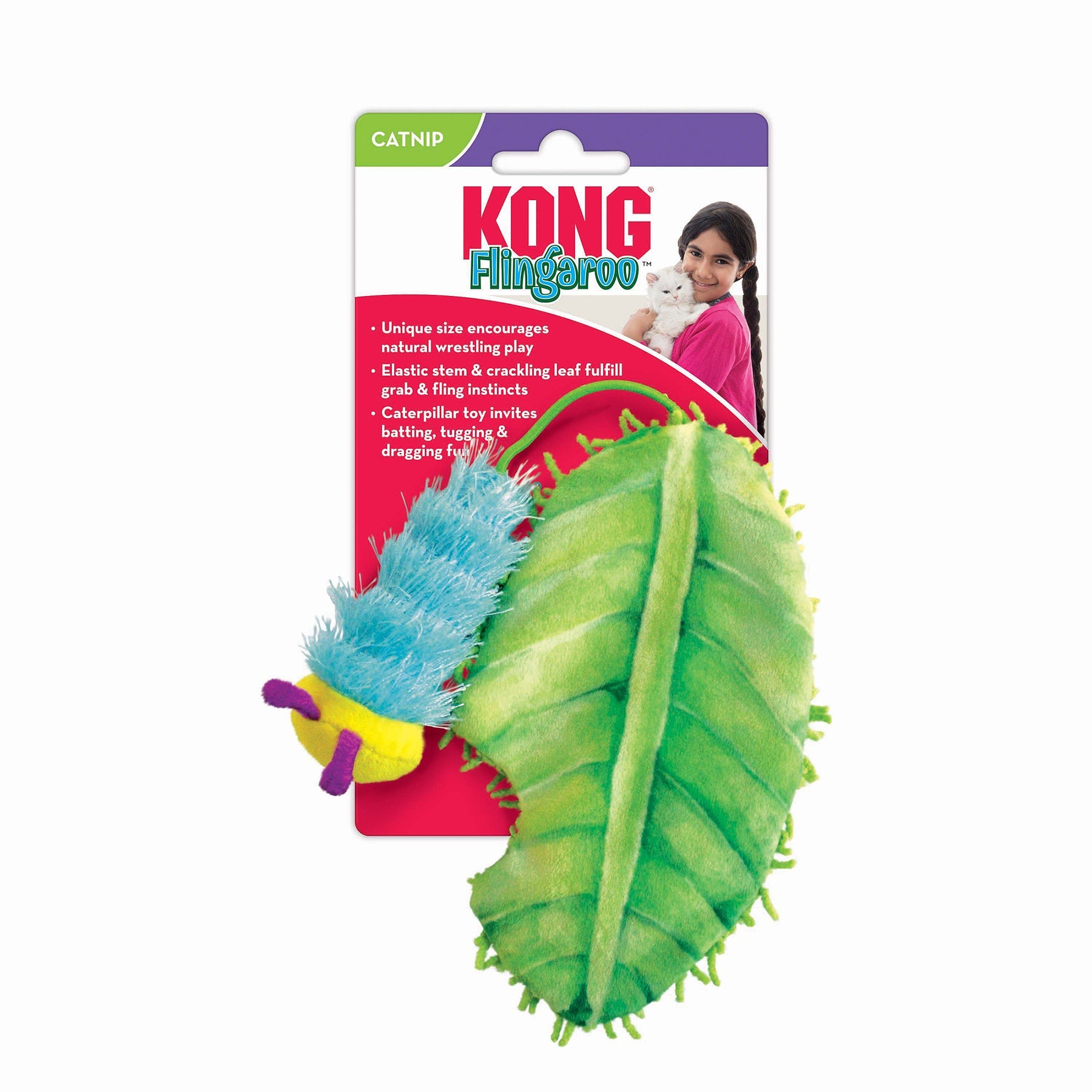 Kong Kattleksak Flingaroo Caterpillar Flerfärgad 25cm