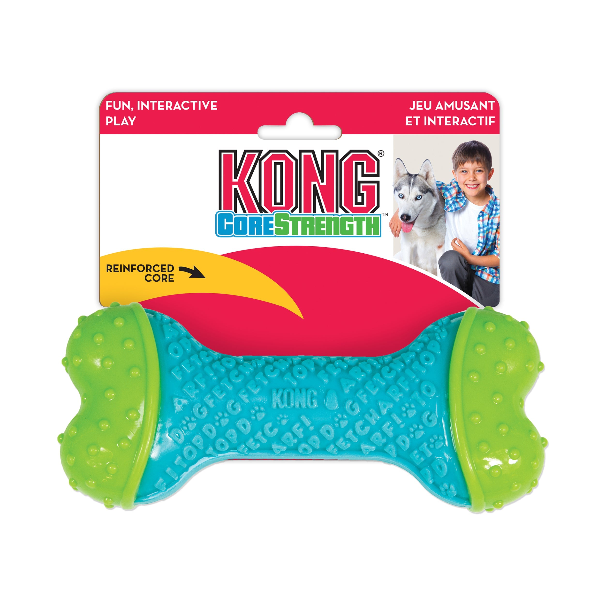 Kong Leksak Corestrength Bone Turkos M/l