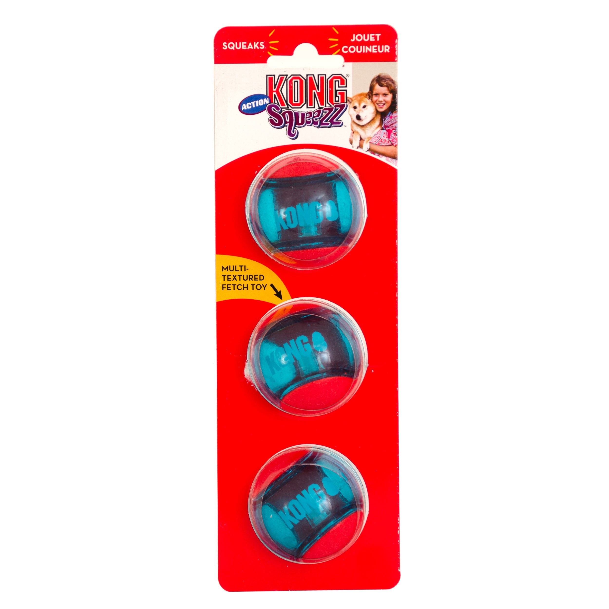 Kong Squeezz Action Ball Leksak 3-pack