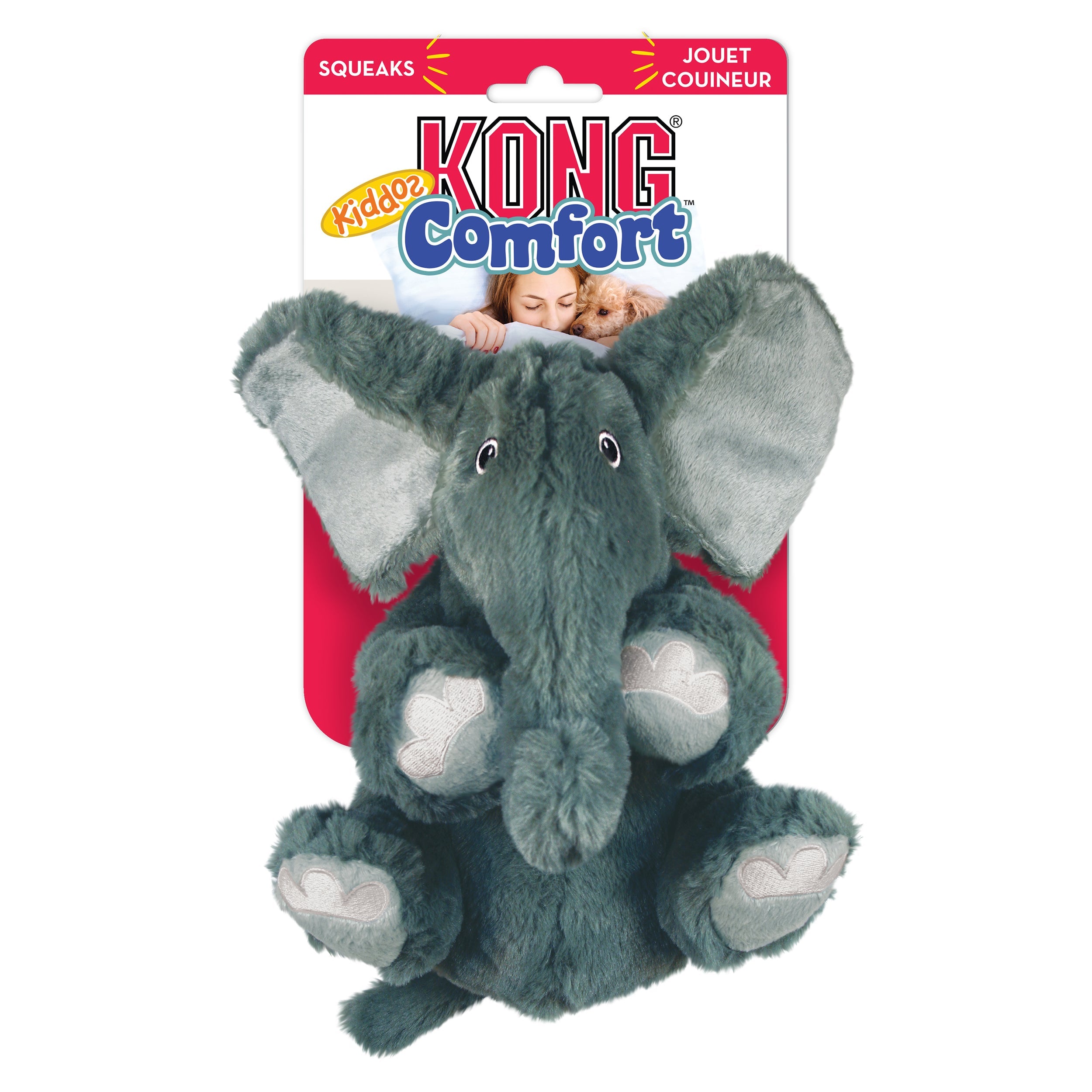 Kong Leksak Komfort Kiddos Elephant Grå S