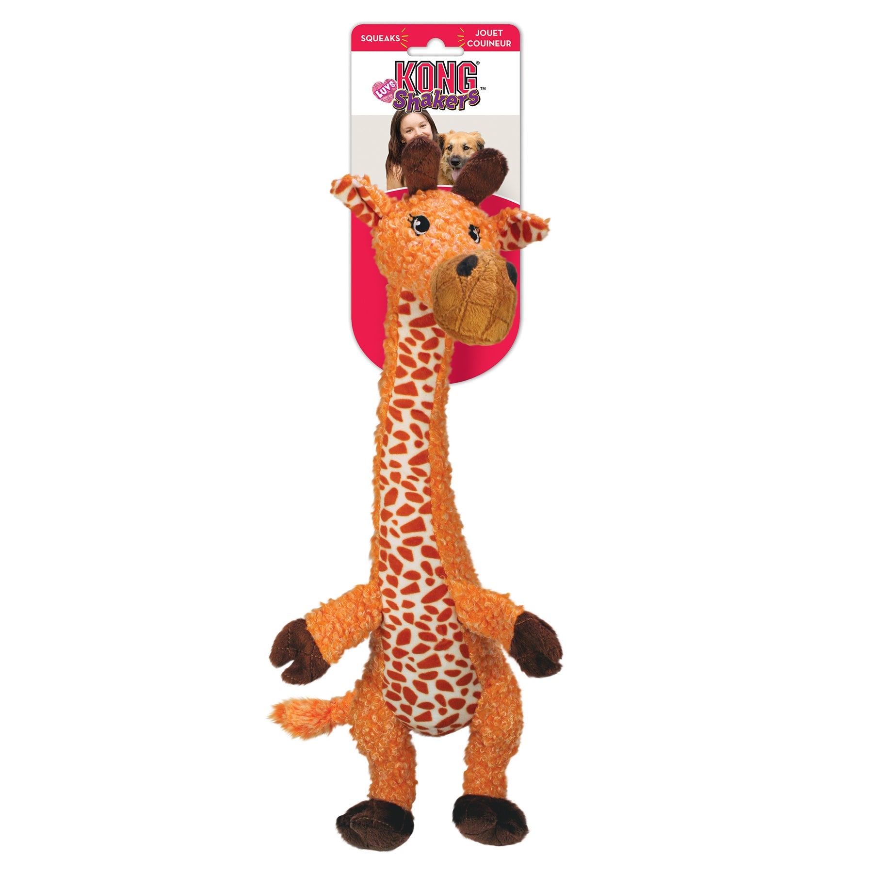 Kong Leksak Shakers Luvs Giraffe Orange L