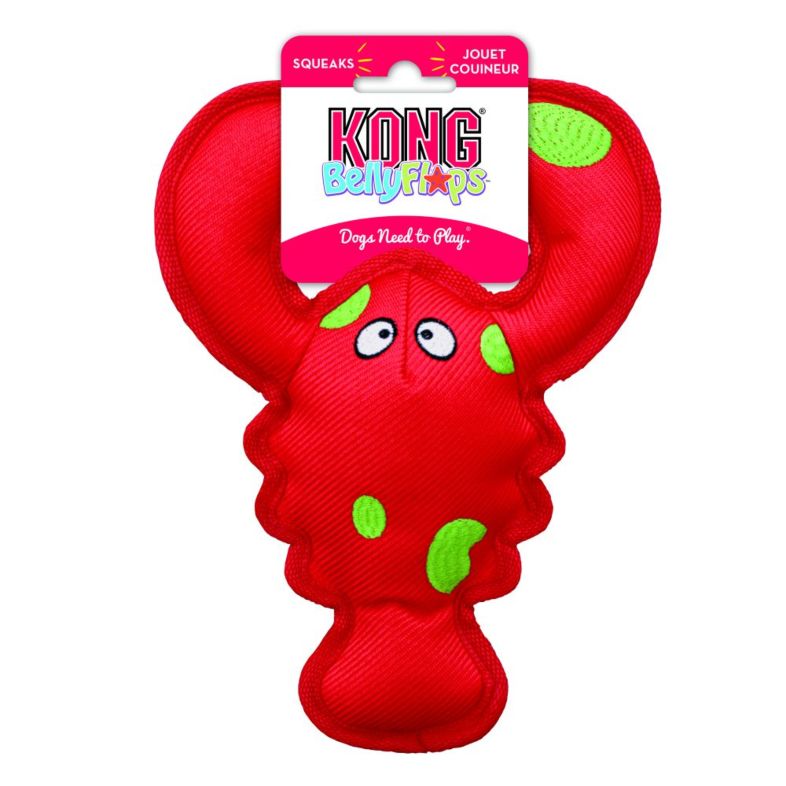 Kong Leksak Belly Flops Lobster Röd M