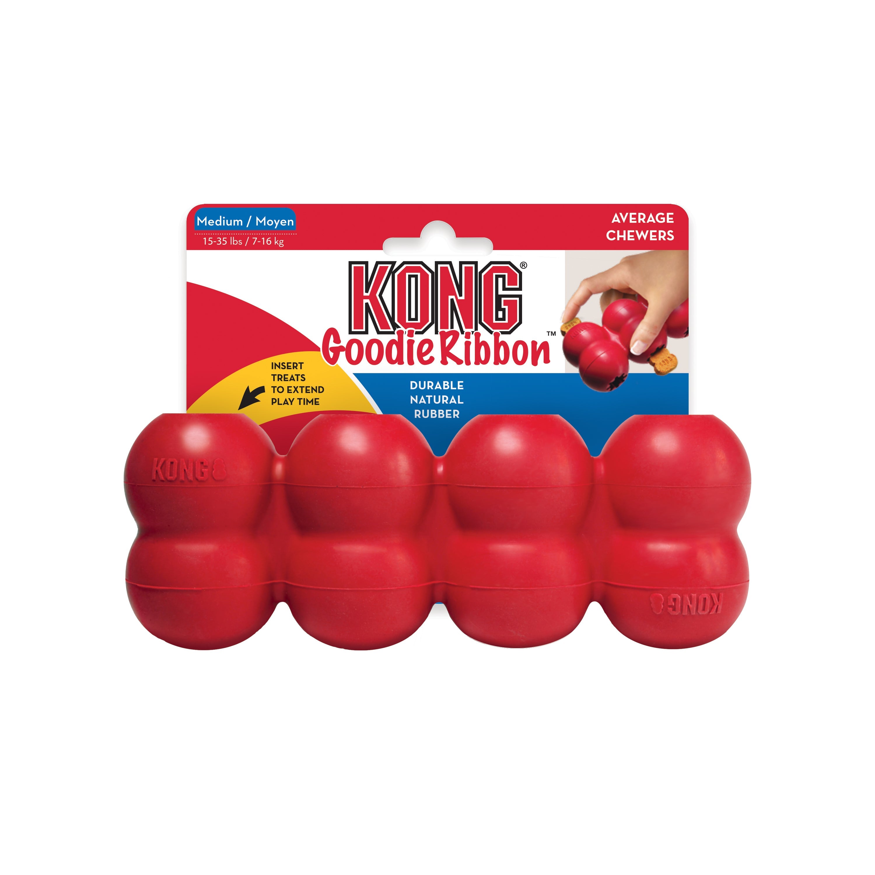 Kong Leksak Goodie Ribbon Röd M