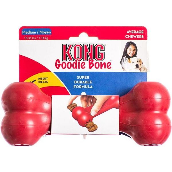 Kong Leksak Goodie Bone Röd M