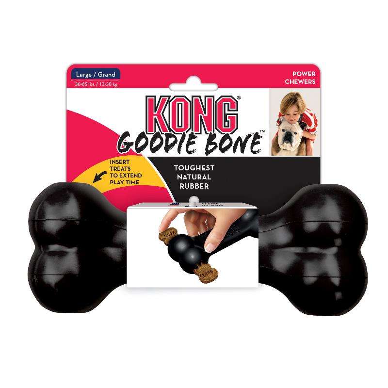 Kong Leksak Extreme Goodie Bone Svart L