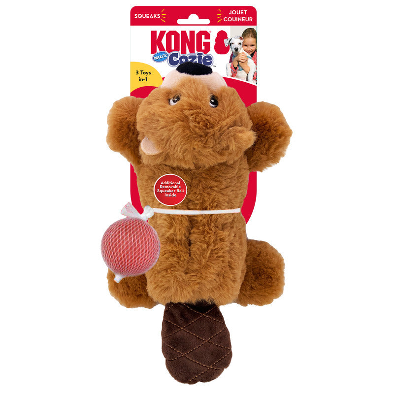 Kong Leksak Cozie Pocketz Beaver 5cm