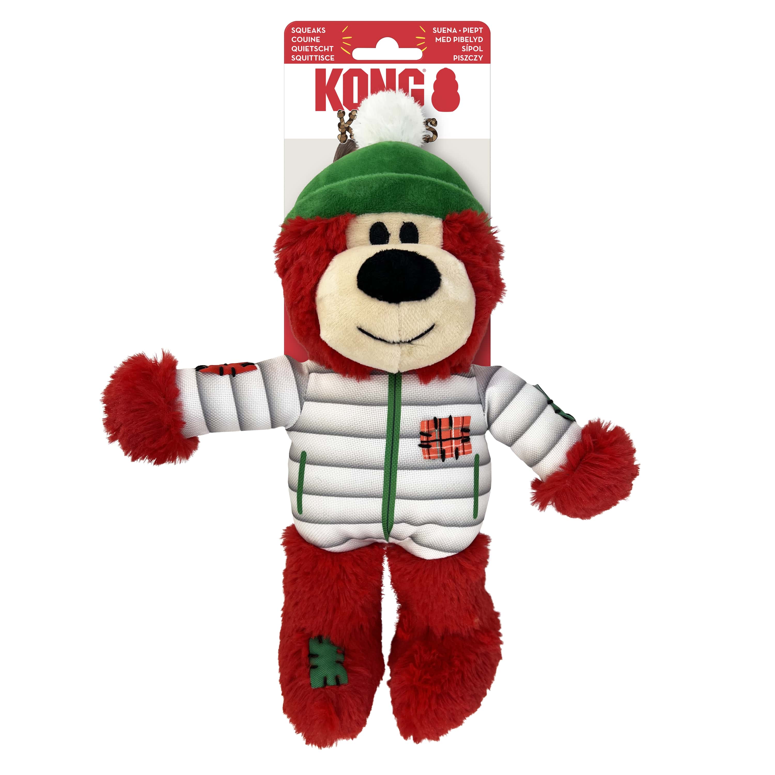 Kong Leksak Holiday Wild Knots Bear Mix M/l