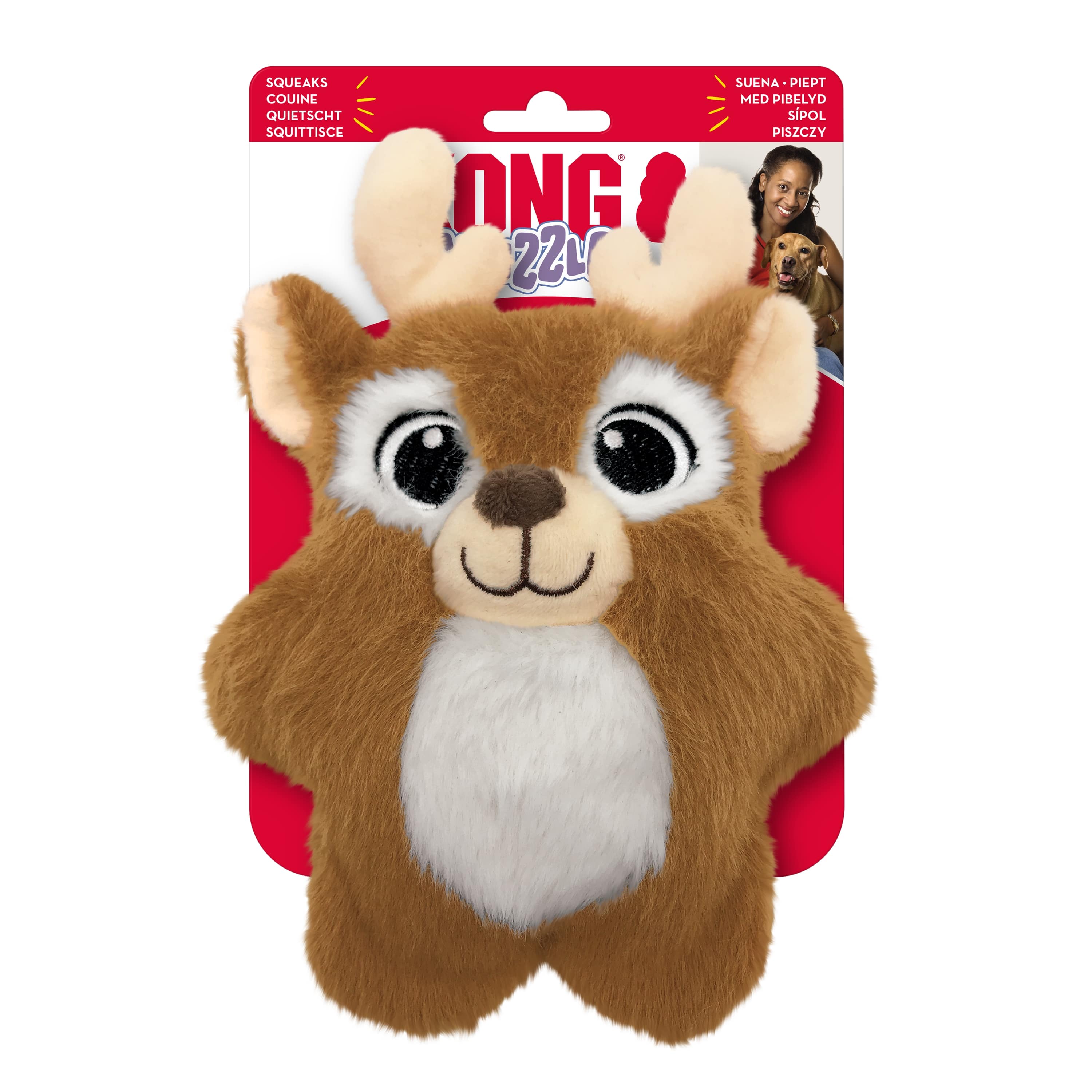 Kong Leksak Holiday Snuzzles Reindeer Brun M