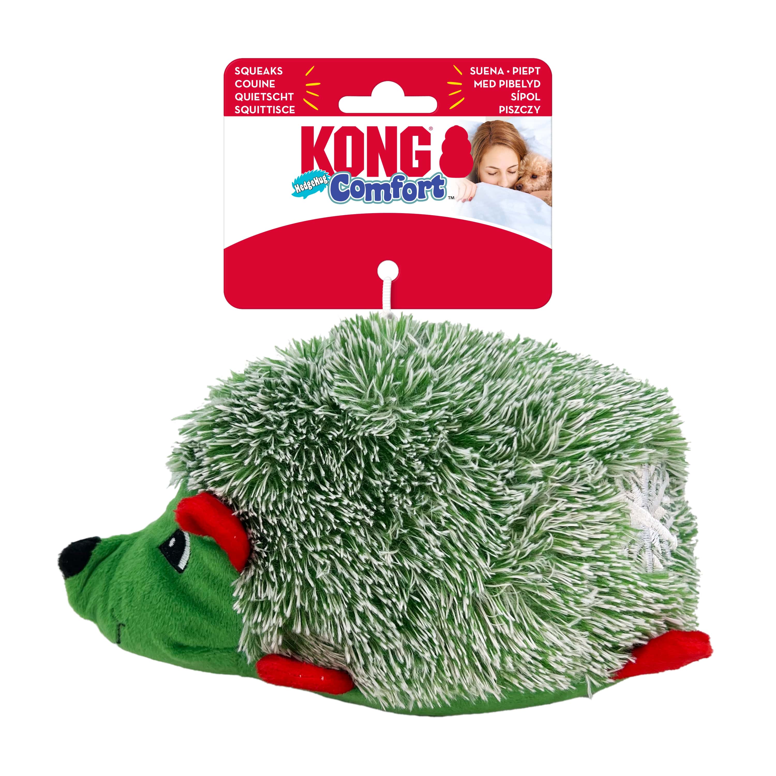 Kong Leksak Holiday Komfort Hedgehug Grön M