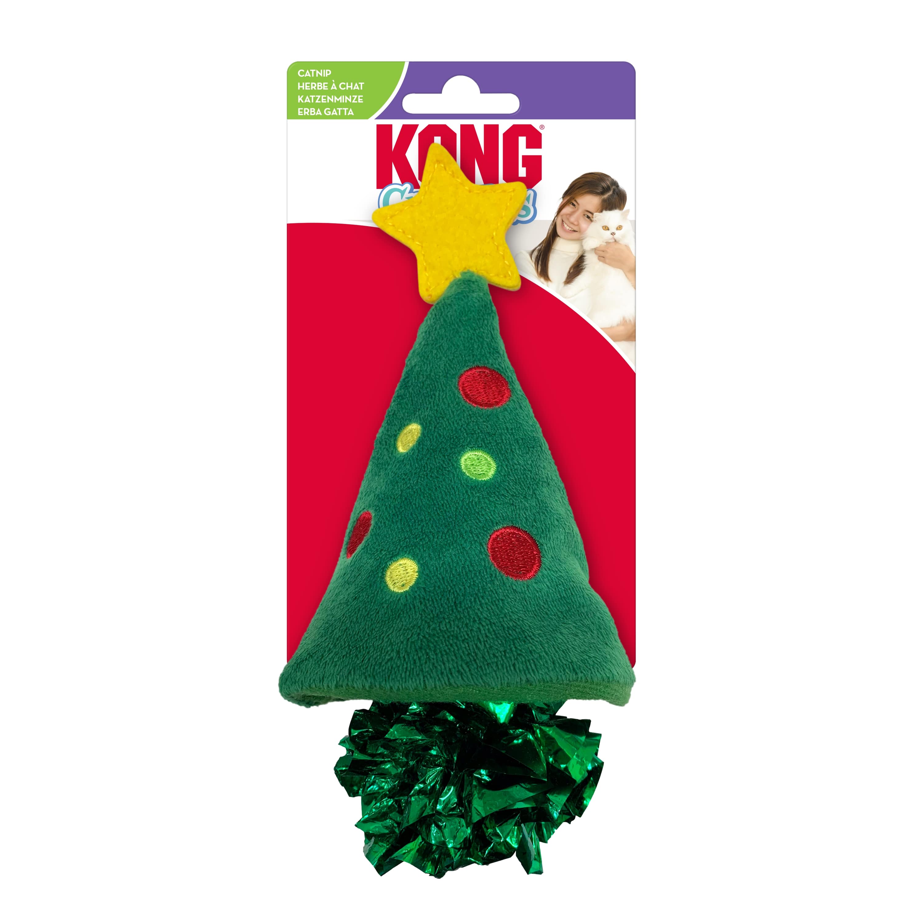 Kong Kattleksak Crackles Christmas Tree Grön