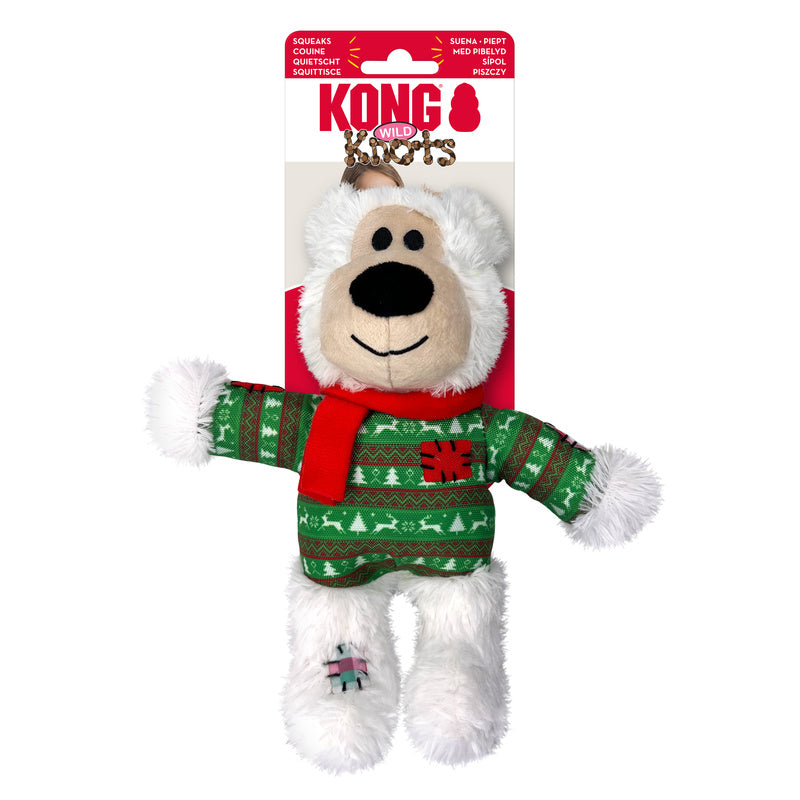 Kong Holiday Wild Knots Bear Assorted S/m
