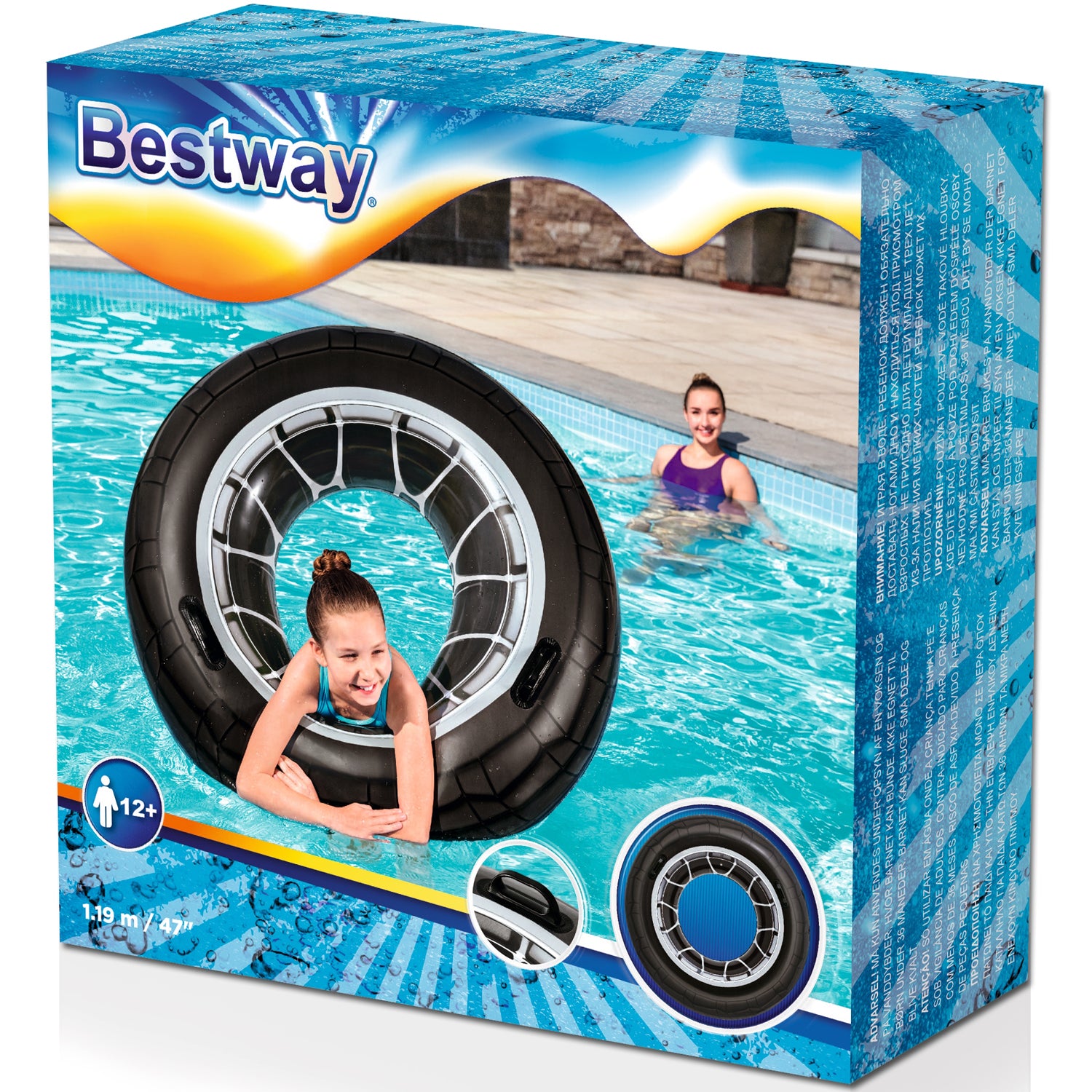 Bestway Badring 1.19m Höghastighetsdäck