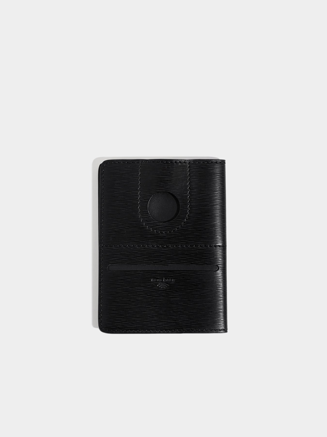 Passport Holder Black Leather Schwarzes Leder