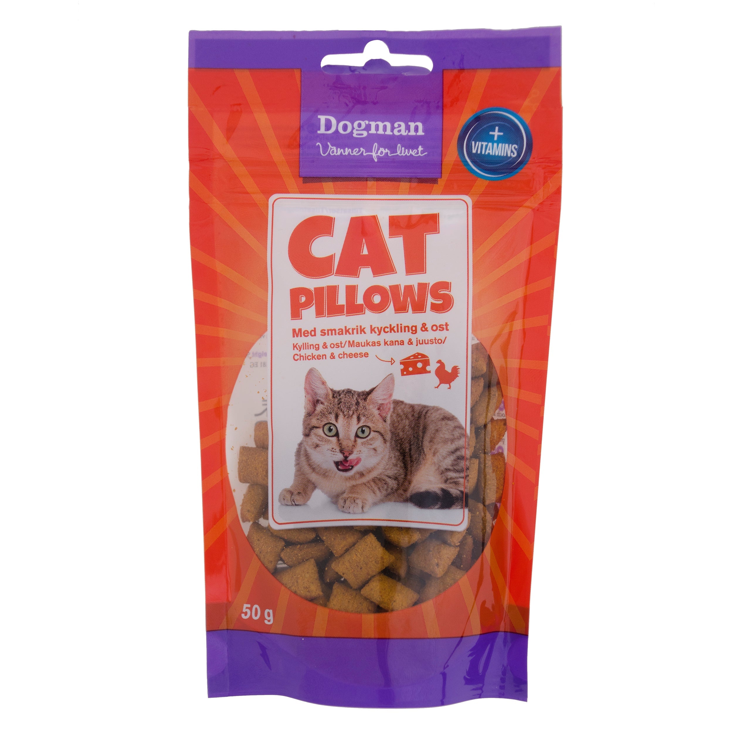 Dogman Cat Pillows Med Kyckling Och Ost
