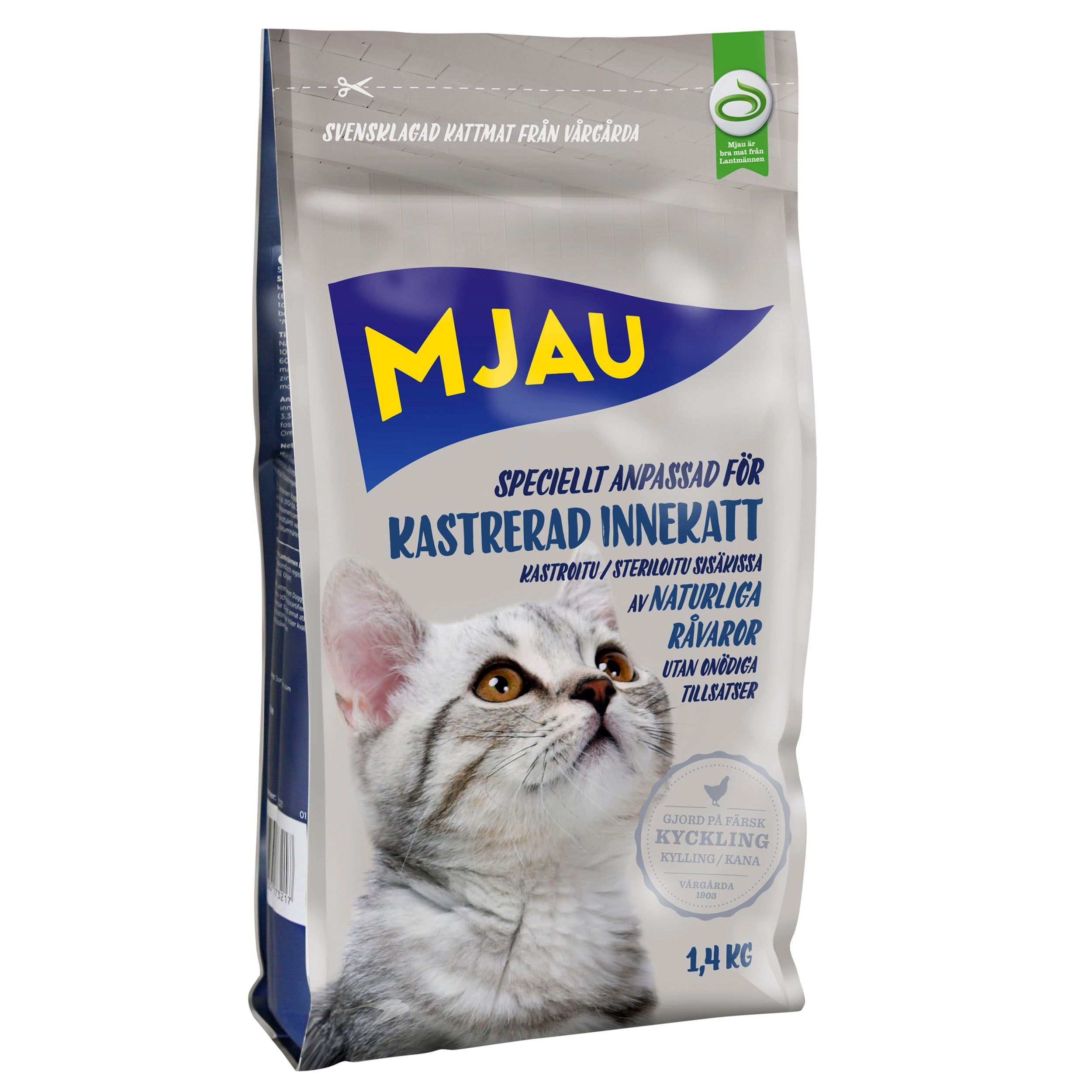 Mjau Kastrerad Innekatt 2,8kg