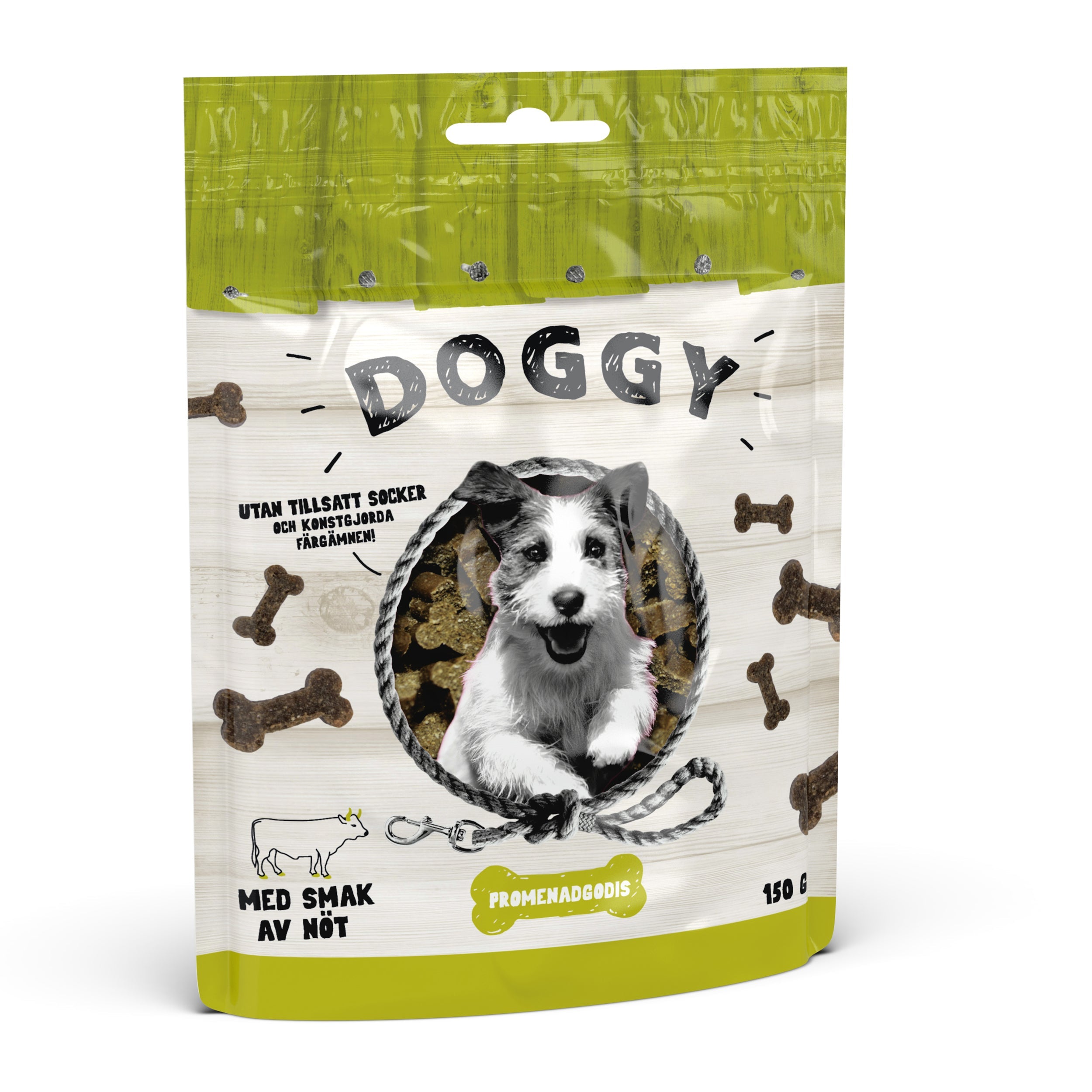 Doggy Hundgodis Med Nöt 150g