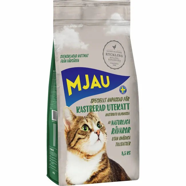 Mjau Torrfoder till Kastrerad Utekatt 8,5kg