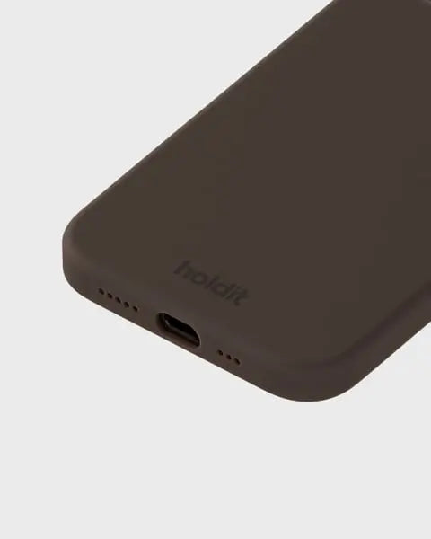 Holdit Silicone Telefonskal iPhone 12/12 Pro - Mörkbrun - Travels And Bags