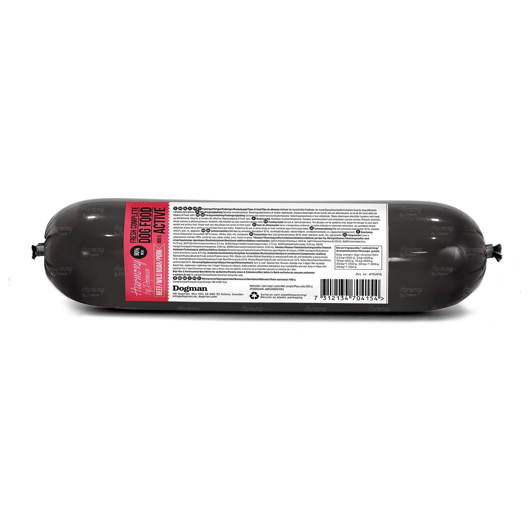 Harmony Active Våtfoder För Hund Nöt/vildsvin/gris 800g