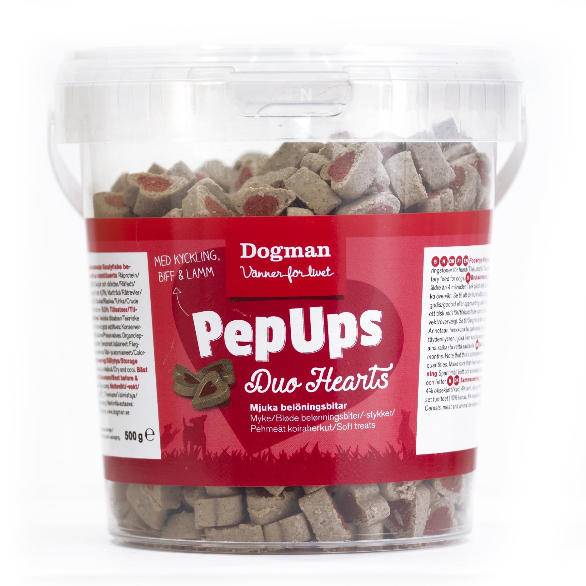 Dogman Pepups Duo Hearts 3-smak 100g