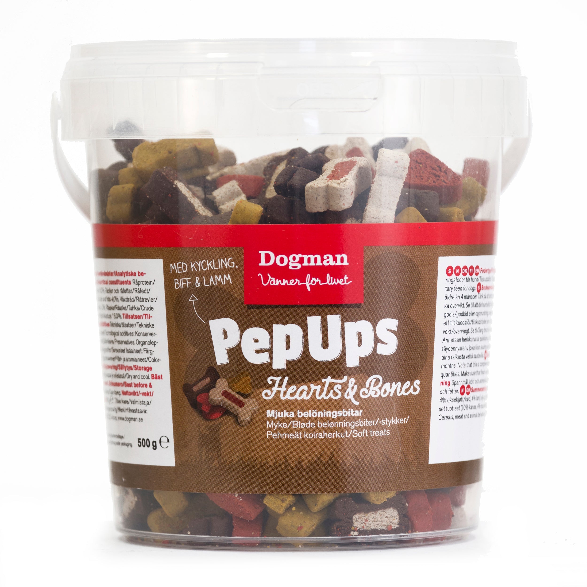 Dogman Pepups Hearts & Bones 3-smak 100g