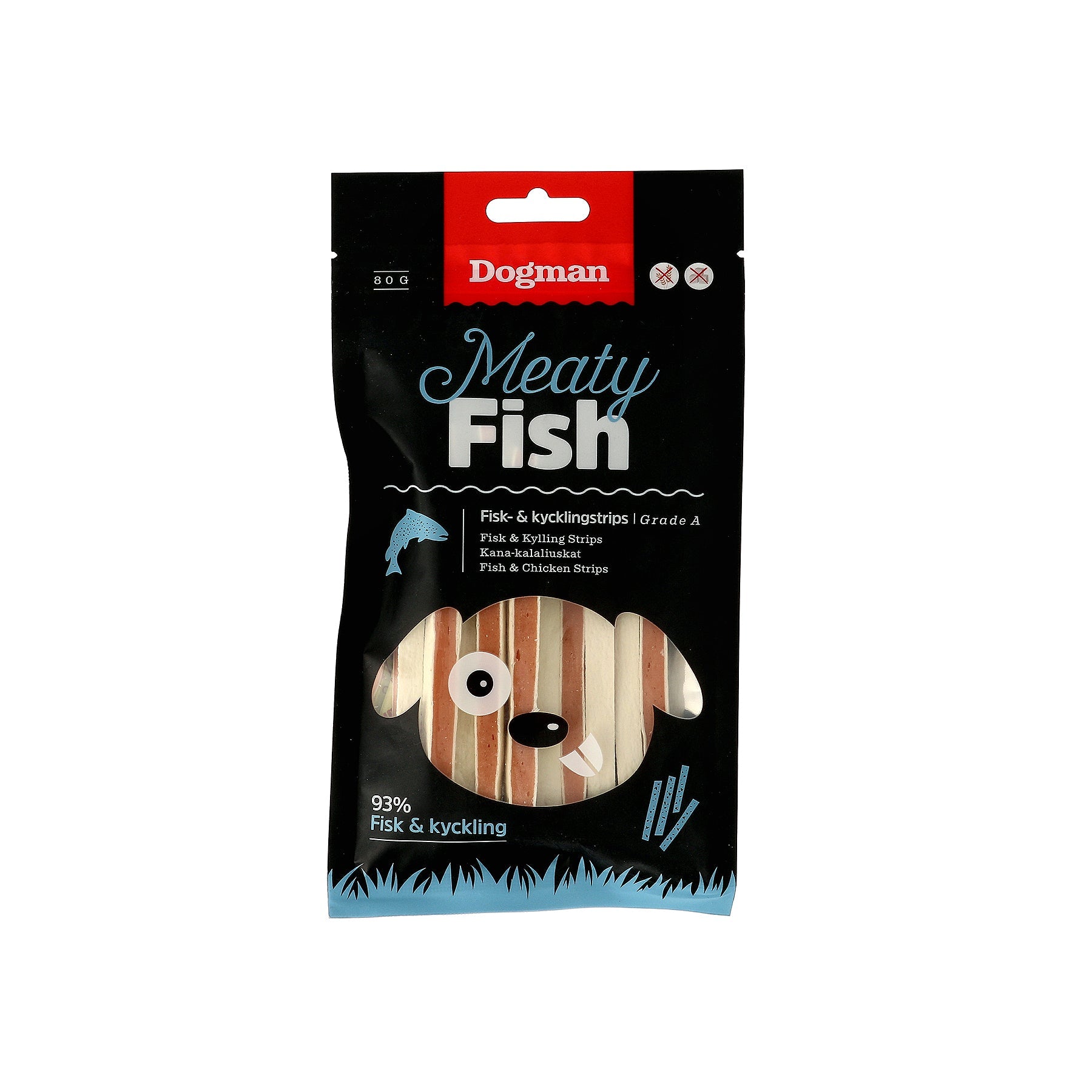 Dogman Fisk Och Kycklingstrips 80g