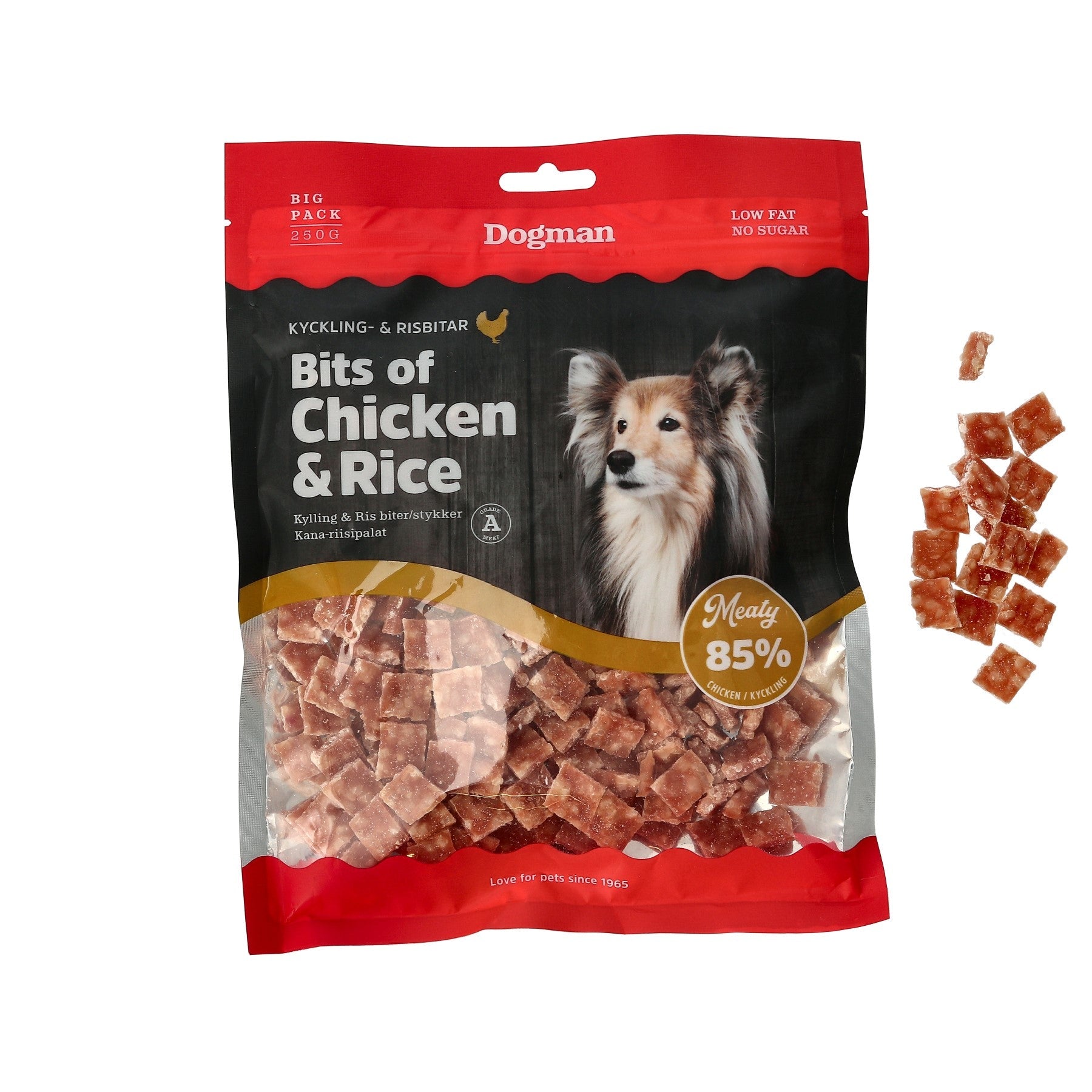 Dogman Bits Of Chicken & Rice Hundgodis 250g