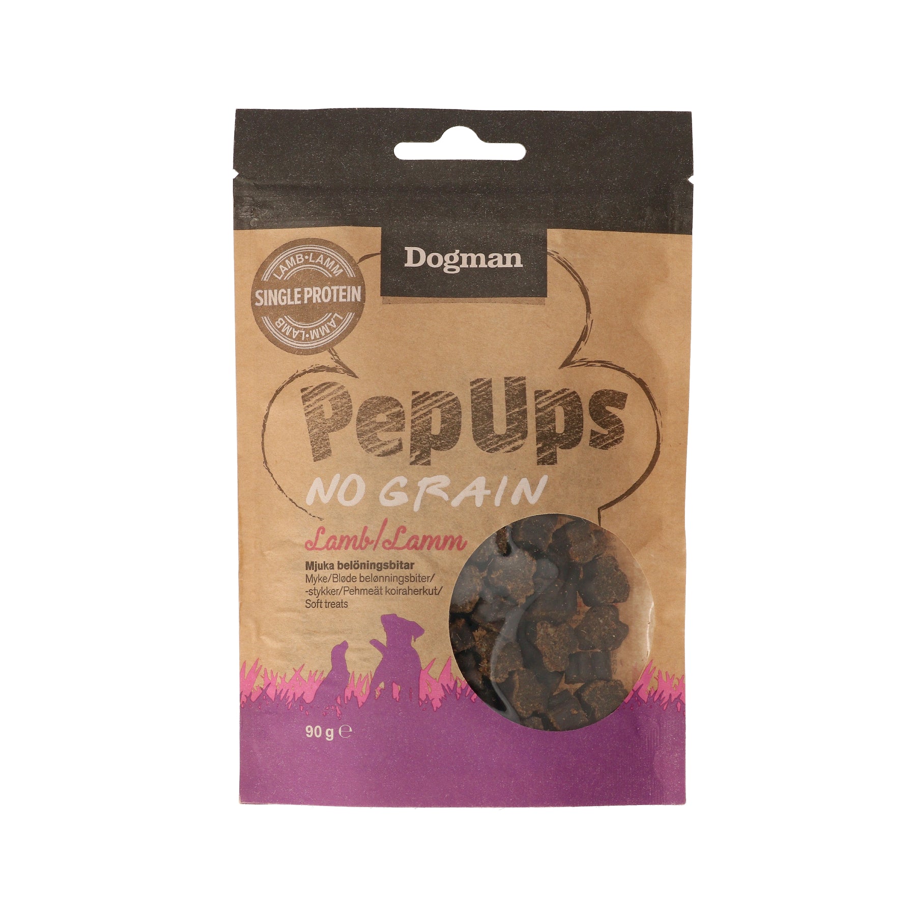 Dogman Pep Ups No Grain Lamm Hundgodis 90g