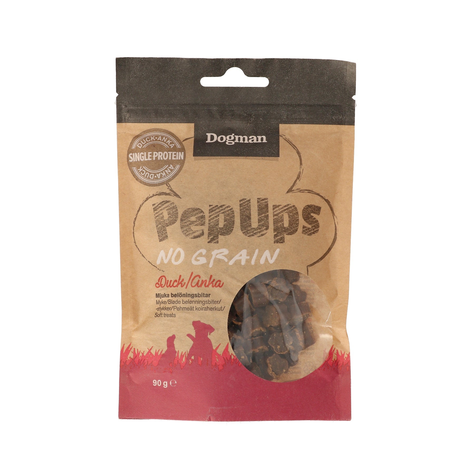 Dogman Pep Ups No Grain Anka Hundgodis 90g