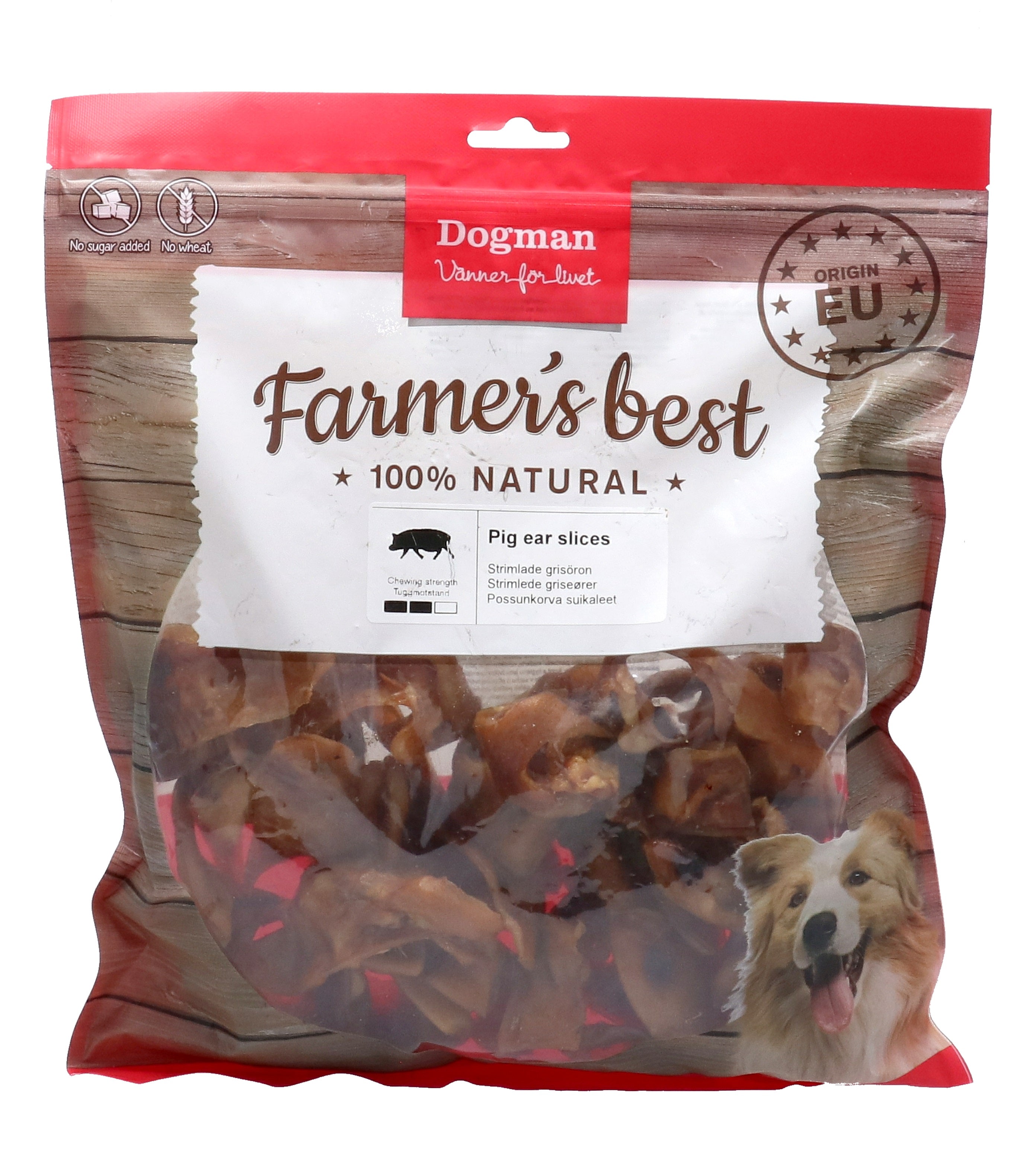 Dogman Pig Ear Slices 200g