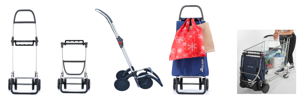 Rolser 4L MF Shoppingvagn/dramaten 43L - Marinblå Rolser