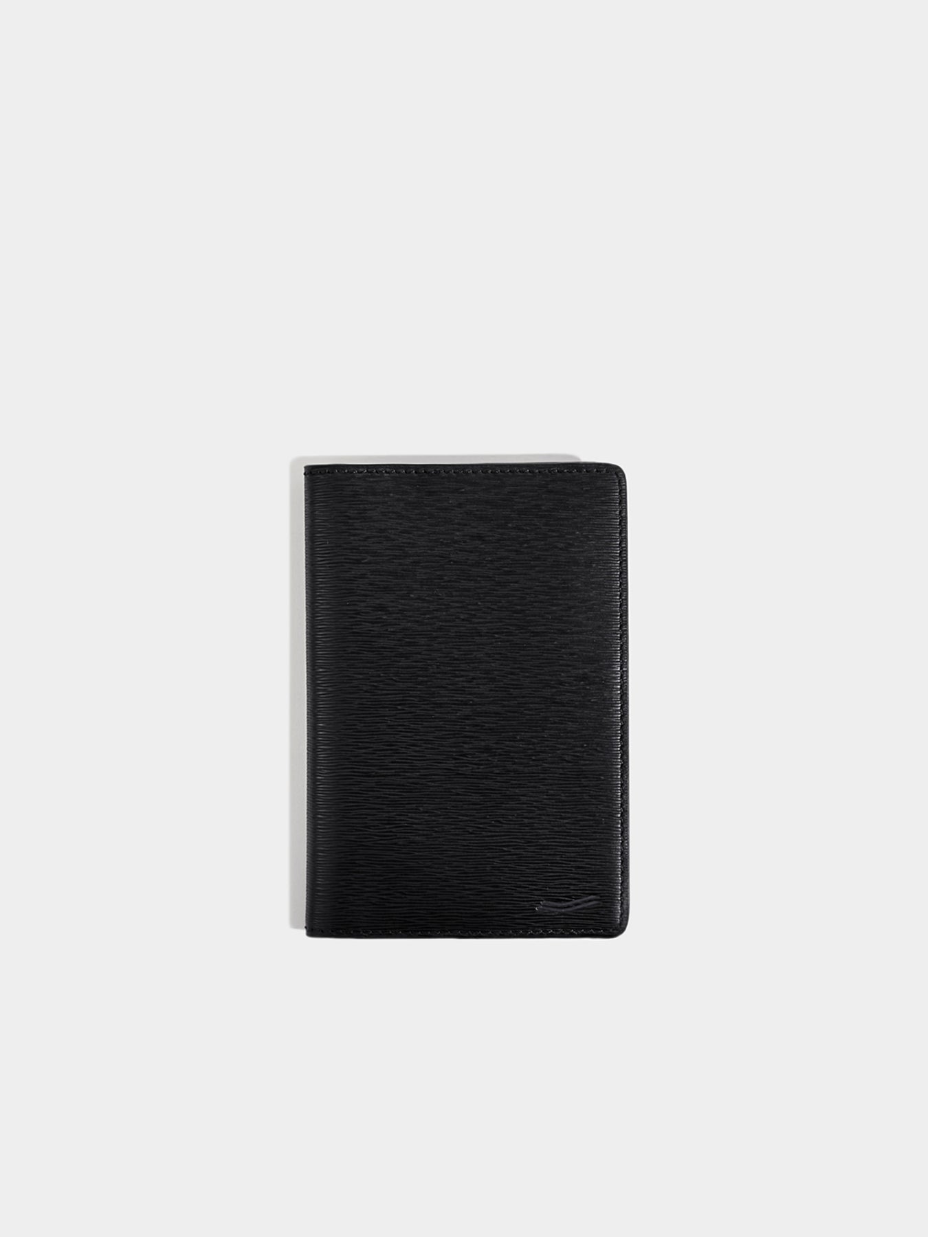 Travel Wallet Black Leather Schwarzes Leder