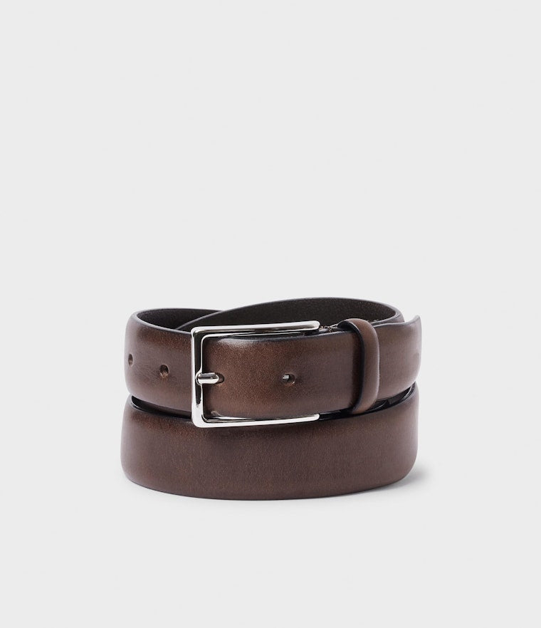 Saddler Flen Läderbälte - Mörkbrun - Travels And Bags