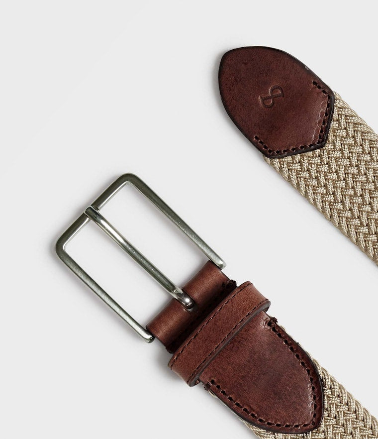 Saddler Marstrand textilbälte - Beige - Travels And Bags