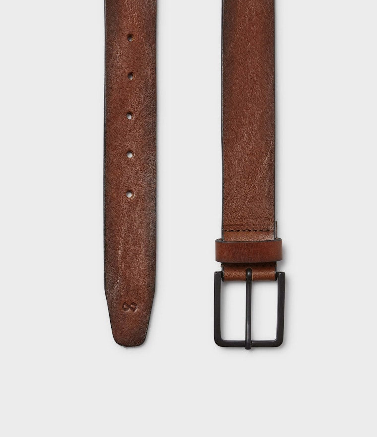 Saddler Montevideo Läderbälte - Brun - Travels And Bags