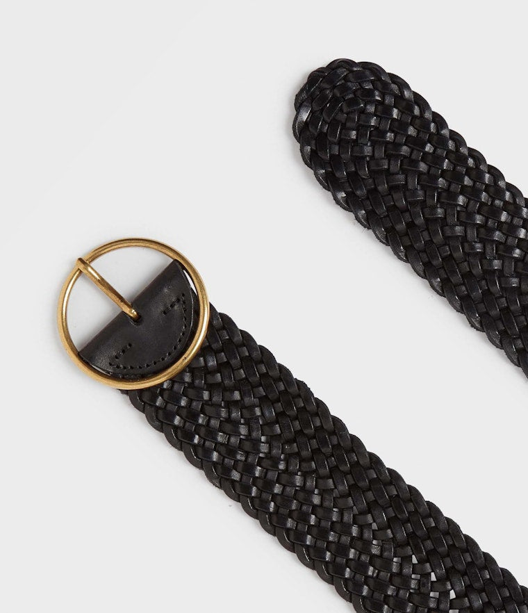 Saddler Arica Flätat Läderbälte - Svart - Travels And Bags