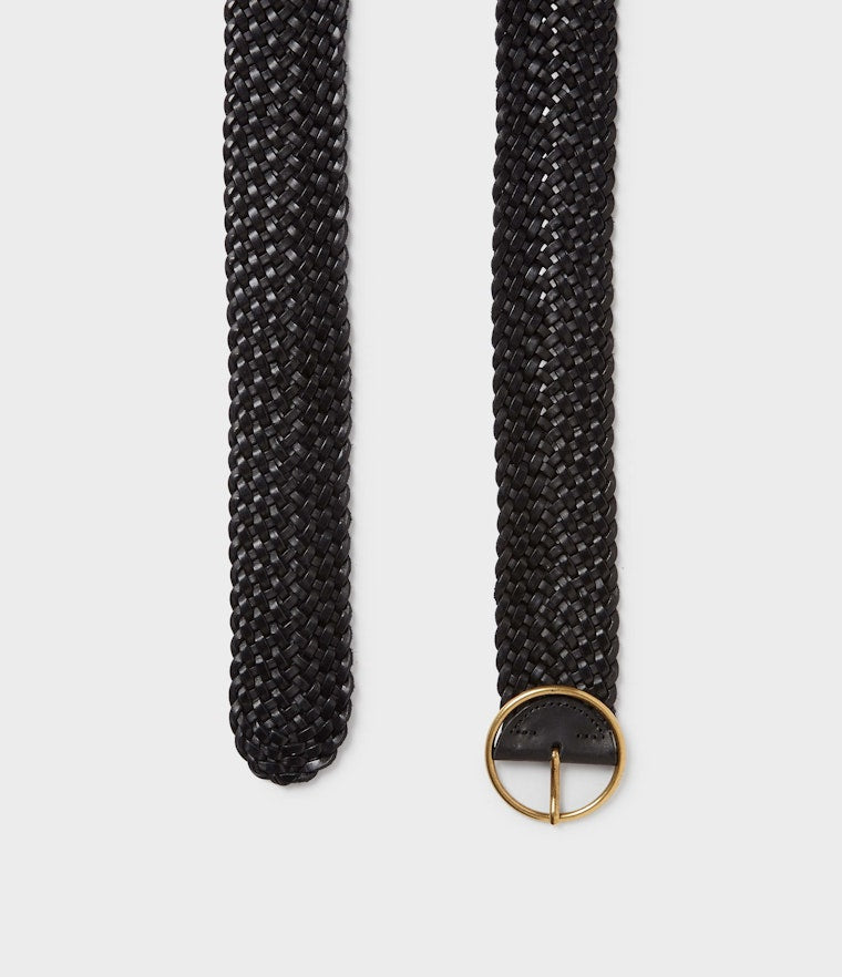 Saddler Arica Flätat Läderbälte - Svart - Travels And Bags