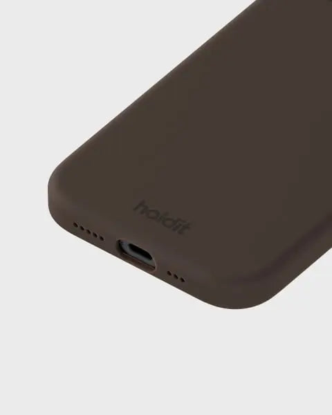 Holdit Telefonskal Silicone iPhone 14/13 - Mörkbrun - Travels And Bags
